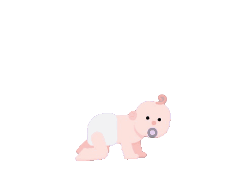 Animated crawling baby